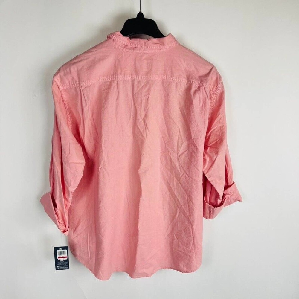 New Dockers Mens Sz XL Cotton Button Up Shirt Long Sleeve Pink NWT - Picture 7 of 9